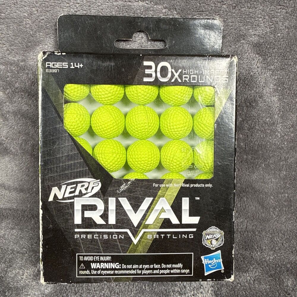 Hasbro Nerf Rival Edge Series 30x High impact Rounds New In Box 30 Count